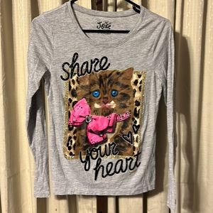 Justice girls long sleeved t shirt